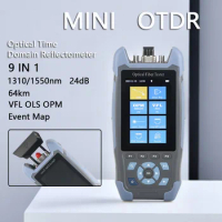 980REV Mini Pro OTDR Reflectometer 9 Functions in 1 Device OPM OLS VFL Event Map RJ45 Ethernet Cable Sequence Distance Tracker