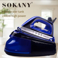 2400W Household Electric Iron Steam Iron Handheld Ironing Machine with Steam Self-Clean Function Ceramic Plate