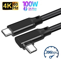 USB C to Type C Cable 20Gbps 4K@60Hz 100W PD QC Fast Charge Cord For Xiaomi Realme POCO Macbook Pro iPad VR Link Data Cable
