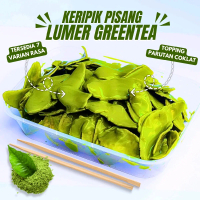 Keripik Pisang Lumer Matcha/Greentea 300 gram, Keripik Pisang Cokelat Lumer