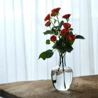 宋代美學花瓶插鮮花干花簡約雅致玻璃花器日式禪意茶道擺件1入