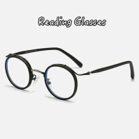 New Fashion Trend Retro Japanese Round Frame Presbyopic Eyewear for Men and Women Photochromic Anti Blue Light Reading Glasses