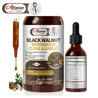 Alliwise Black Walnut Clove Wormwood Liquid Drops 10 in 1 Supplement for Cleanse, Detox, Digestive H