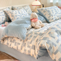 A All cotton pure cotton B Milk Coral Fleece Quilt Cover Single Piece Fleece-Lined Single Bed Cover 