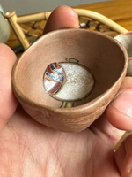 日本中古回流萬古燒手工作色繪工藝福錘老茶杯 功夫茶杯主人杯