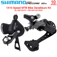 SHIMANO Deore 1X10 Speed Derailleurs Kit for MTB Bike 10S Shifter SL-M4100 RD-M4120-SGS Rear Derailleur Groupset Original Parts