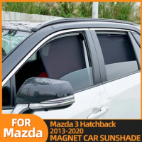 For Mazda 3 Mazda3 2013-2020 Hatchback Sport Car Curtain Window Sunshade Covers Magnetic Sun Shade Visor Solar Auto Accessories