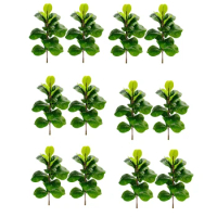12X Artificial Plants Fiddle Leaf Fig Faux Ficus Lyrata Tree Fake Green Bushes Greenery