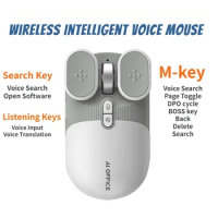 MiFuny Wireless Mouse Rechargeable 2.4G Bluetooth AI Intelligent Voice Translation in 24 Language Ergonomic Computer Accessories