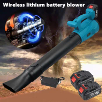 Wireless Lithium Battery Blower 6-speed High-power Rechargeable Cordless Electric Blower Snow Blower with Charger and Batteries