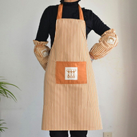 日式圍裙 工作圍裙 防水圍裙 2023新款圍裙女家用廚房洋氣網紅純棉做飯防水工作服餐飲客製化logo『YS0766』