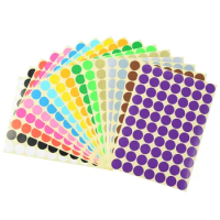 Color-coded Round Self-adhesive Stickers Handwritten Self-adhesive Dot Labels Product Classification Label Laser Printer Paper