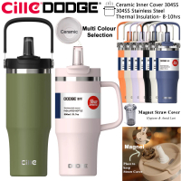 【Spot Goods】 Dodge 750ml/900ml/1.2L Army Style Handheld & Car Holder Vacuum Flask | Ceramic Liner 30