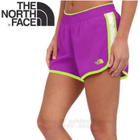 【The North Face】女新款 REFLEX CORE 輕量快排4吋越野跑步短褲.快乾短褲/A7H1 紫紅 V