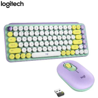 【Logitech 羅技】POP KEYS + MOUSE 無線機械式鍵盤+無線藍牙滑鼠(夢幻紫)送BOLT接收器*