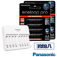 Panasonic eneloop 智控型8槽充電3號電池組（BQCC63+pro 3號8入）