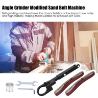 Angle Grinding Sand Belt Machine Grinder Tool Modified To Belt Sander Polisher DIY Mini Angle Grinder Sand Belt Machine Pipe