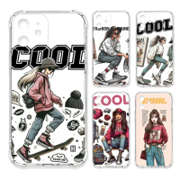 【TRON】iPhone系列 雜誌風潮流女孩 四角防摔軟殼手機殼(iPhone 8/ 7/ SE2/ SE3/ X/ XS/ XR/ XS Max/ Plus)