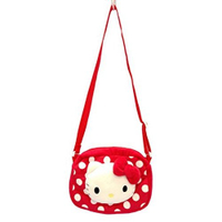 Hello Kitty 方形 斜背包 紅色 錢包 收納包 三麗鷗 KT 凱蒂貓 日貨 正版授權 J00030216