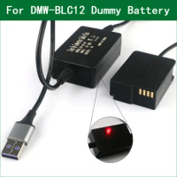 5V USB To DMW-BLC12 Dummy Battery DMW-DCC8 Power Bank USB Cable for Panasonic DMC G5 G6 G7 G8 GX8 G80 G81 G85 GH2 FZ200 FZ300