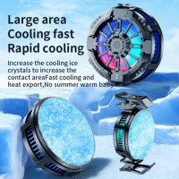 Digital display magnetic mobile phone radiator back clip fan For iPhone Samsung Xiaomi OPPO VIVO universal mobile phone cooler