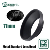 77mm Metal Wide Angle Lens Hood Cover Protector for Olympus Fujifilm Pentax Nikon Sony Canon EOS DSLR 800D 200D 80D Accessories