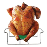 Beer Butt Chicken Holder Stainless Steel Stand For Barbecue Vertical Rack Barbecue Accessory For Ham Prime Rib Turkey Lamb