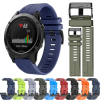 Quatix 7 6 5 Silicone Wristbands Strap For Garmin Fenix 6 6X Pro 7 7X 5 5X Plus 3HR 22mm 26mm Smart Watch Smartwatch Bracelet