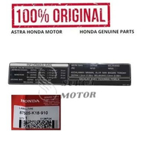 Stiker Sticker Label Tempelan Informasi Ban Motor Honda CB150 Verza 87505K18910 87505-K18-910 Label 