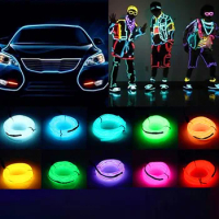 Glow EL Wire Cable Luminous Car Light Clothes LED Neon Rave Party DIY Costume Clothing Birthday Wedding Bar Christmas