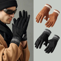 【SUNLY】冬季戶外騎行防風手套 麂皮絨防滑保暖手套 翻指觸屏手套 DY52