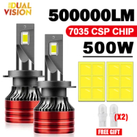 500W 500000LM H7 LED Car Headlight Bulbs H4 H8 H11 H9 LED Light Fog Auto Lamp 7035 CSP 9005 HB3 9006 HB4 9012 12V Turbo 6000K