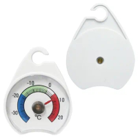 Refrigerator Freezer Thermometer Fridge Refrigeration Temperature Gauge with Hook Home Temp Measure Tool Dial Type -30 to 20°C