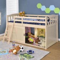《Homelike》兒童收納中高床組 實木床 3.5尺床 小孩床 收納床 專人配送安裝