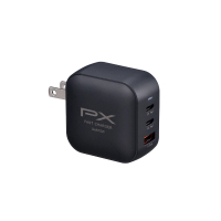 【PX 大通】★PWC-7012 氮化鎵 70W GaN PD3.0 3孔 快充充電頭 黑色/白色(TYPE-C+USB-A)