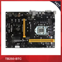 Original Dedicated Motherboard For BIOSTAR TB250-BTC 6 Graphics Slots LGA 1151 DDR4 B250 Perfect Tes