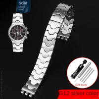 New Stainless Steel strap 12mm For Swatch steel metal watch band YSS213G YSS288G YSS222G Folding clasp watchband women Bracelet