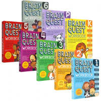 8Volumns/Set Summer Brain Quest English Children's Study Books General Practice For Students In American Primary School English