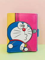 【震撼精品百貨】Doraemon 哆啦A夢 2折皮夾-黃粉 震撼日式精品百貨