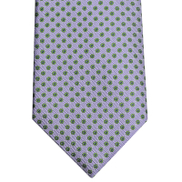 DAKS 義大利製100%絲質圓點點圖騰領帶(紫色系)