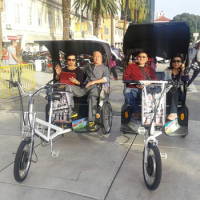 Heavy Loading 3 Wheel Bike Taxi For Sale Battery Operated Bicycle Rickshaw Manufacturer Pedicab Rickshaw For 3 Passengers