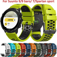 24mm Silicone Watch Strap For Suunto 7 9 Spartan Sport Belt Wristbands Suunto 9 Baro Smart Watchband Replacement Bracelet Correa