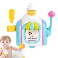 Bubble Ice Cream Maker Bubble Machine Toy Baby Bath Bubble Maker Toys With 4 Ice Cream Cones Bubble Bath Toys For Kids Baby