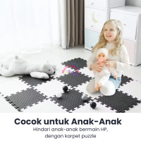 [18 Pcs Lebih Irit] Karpet Puzzle, Matras Puzzle, Playmat baby Terbuat dari Busa Lembut dan Nyaman, 