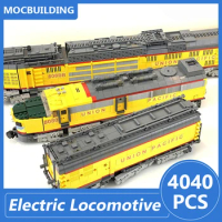 1:48 Union Pacific Coal Turbine Electric Locomotive 8080 (Power Functions) Moc Building Blocks Diy Assemble Bricks Toys 4040PCS
