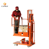 Ce Certificated Small Industrial 4.5m Electric Aerial Order Picker
