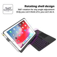 Rotate Backlit Touchpad Keyboard Case for IPad Pro 11 2022 Air 4/5 10.9 7th 8th 9th 10.2 Pro 9.7 10.5 Case Arabic IPad Keyboard