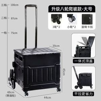 買餸小拉車推車家用手拉迷你行動式購物車露營野營摺疊箱