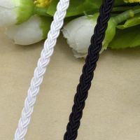 20Meters Black White Lace Trimming Ribbon Polyester Centipede Braided Lace Sewing Clothes Accessories Curve Lace DIY Craft Decor