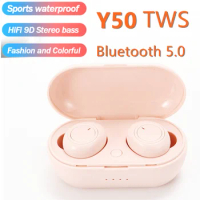 Y50 TWS Bluetooth Earphone Wireless Headphone earbuds Stereo Headset Sport Earbuds Microphone macaron PK Y30 E6 A6 E7